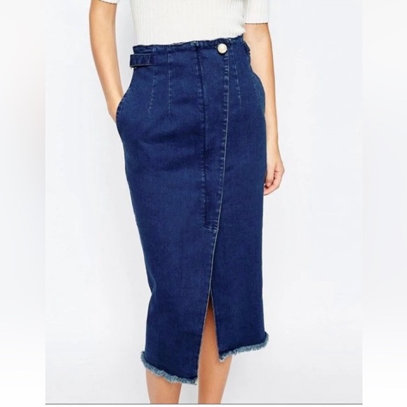 Even Vintage highwaisted denim wrap skirt - Picture 2 of 5